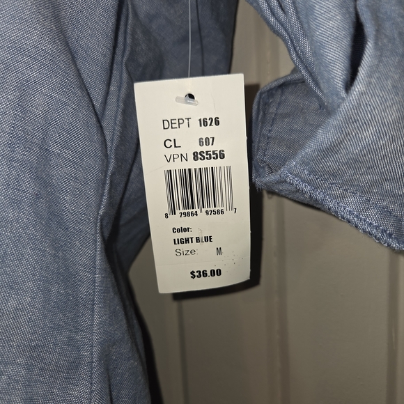 Allison Brittney Blue Button Down Shirt - Picture 4 of 7